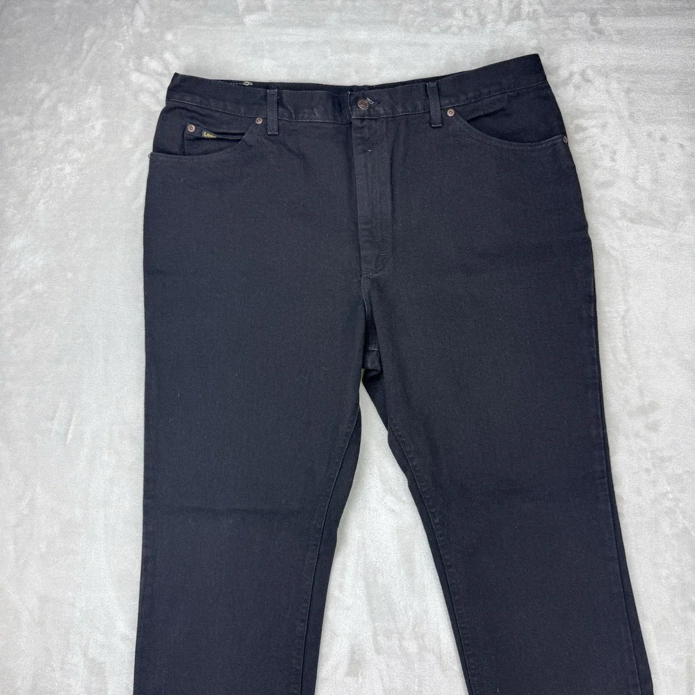 Lee Vintage Union Made Black Straight Relaxed Fit‎ Jeans Mens (Actual 38x32) USA